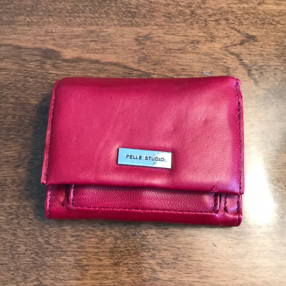 Red Faux Leather Wallet